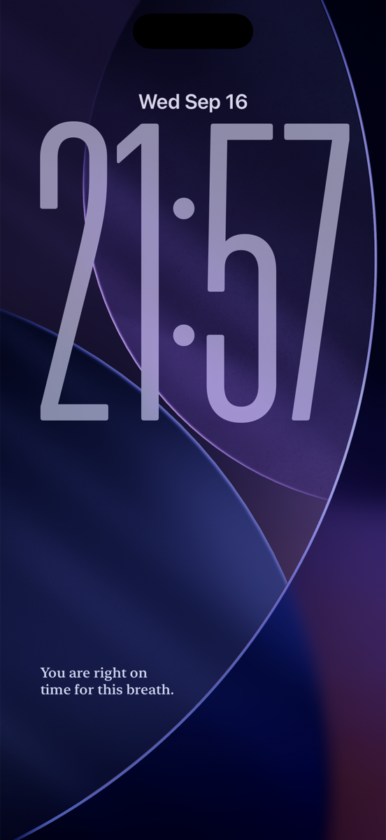 An iPhone Lock Screen with the Here widget